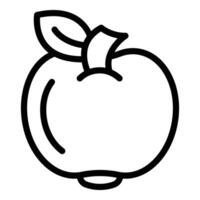 manzana Fruta icono contorno vector. comestible pepita Fruta vector