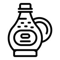 Cider apple extract icon outline vector. Fruity infusion bottle vector