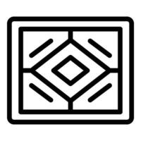 Back door mat icon outline vector. Exit doormat vector