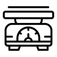 Weighing device icon outline vector. Kitchen scale tool vector