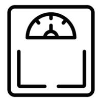 Flat food scale icon outline vector. Culinary instrument vector