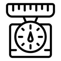 Food preparation scale icon outline vector. Kitchenware device vector