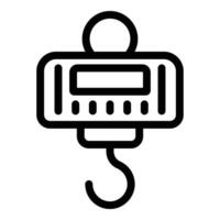 Hanging scale icon outline vector. Mass measurement vector