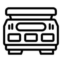 Platform scale icon outline vector. Digital food weighing tool vector