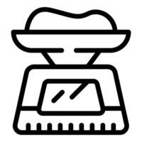 Culinary scale icon outline vector. Kitchen instrument vector