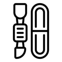 Nail service instruments icon outline vector. Manicure equipment vector