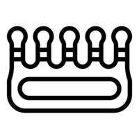 Toe separator icon outline vector. Pedicure tool vector