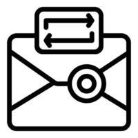 Letters distribution icon outline vector. Post service correspondence vector