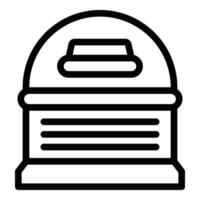 Post letterbox icon outline vector. Letters container vector