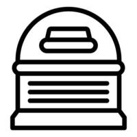 Post letterbox icon outline vector. Letters container vector