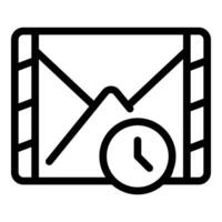 Letter delivery icon outline vector. Envelope correspondence vector