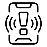 Emergency mobile call icon outline vector. Service support center vector