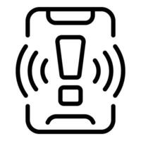 Emergency mobile call icon outline vector. Service support center vector