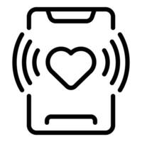 Health first aid call icon outline vector. Patient urgency request vector