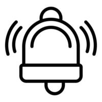 Emergency bell icon outline vector. Help warning notification vector