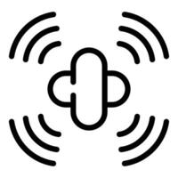 Emergency service icon outline vector. Danger alert vector