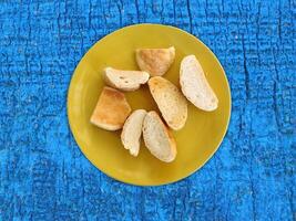 Bread On Wooden Background photo