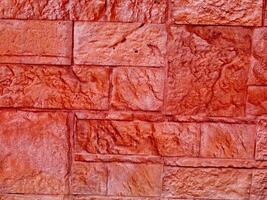 Texture Of Red Stone In The Garden photo