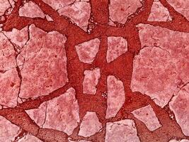 Texture Of Red Stone In The Garden photo