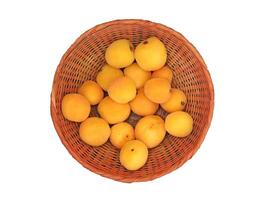 Apricots In The Kitchen On White Background photo