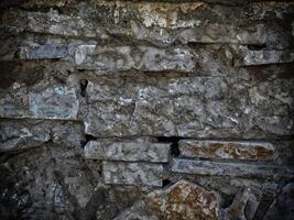 Dark Stone Texture In The Garden photo