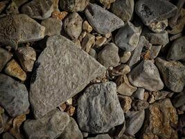 Dark Stone Texture In The Garden photo