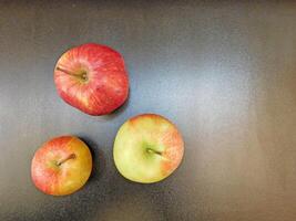 Apples In The Kitchen On Background photo