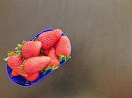 Strawberries In The Kitchen On Background photo