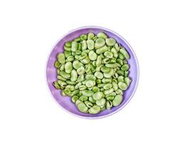 Broad Beans In The Kitchen On White Background photo