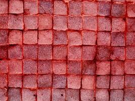 Texture Of Red Stone In The Garden photo