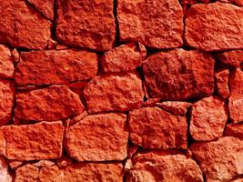 Texture Of Red Stone In The Garden photo