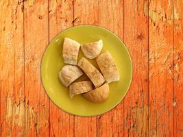 Bread On Wooden Background photo