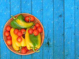 Vegetables On Wooden Background photo