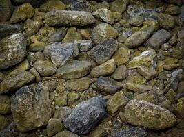 textura de piedra oscura en el jardín foto