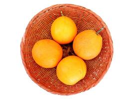 Oranges In The Kitchen On White Background photo