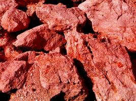 Texture Of Red Stone In The Garden photo