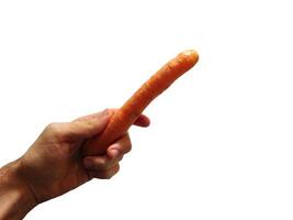 Carrots on hand photo