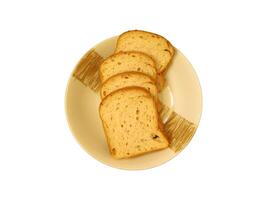 bread on white background photo