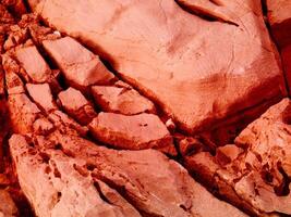 Texture Of Red Stone In The Garden photo