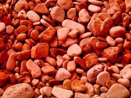 textura de piedra roja en el jardín foto