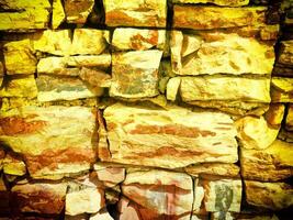 Texture Of Yellow Stone In The Garden photo