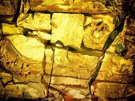 Texture Of Yellow Stone In The Garden photo