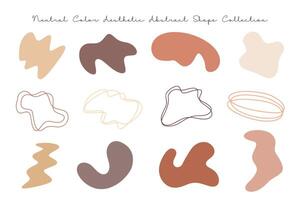 Aesthetic Modern Abstract Neutral Color Shape vector