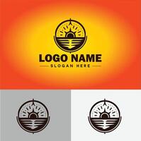 Brújula logo icono vector Arte gráficos para negocio marca aplicación icono dirección Brújula logo modelo