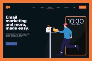 Marketing landing page design vector