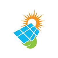 Solar power panel icon logo vector illustration design