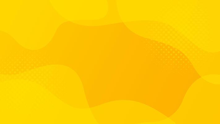 Bright yellow dynamic abstract background with liquid wave shapes. Modern wallpapers with halftone. Suitable for templates, banners, cards, sales, events, ads, web and pages