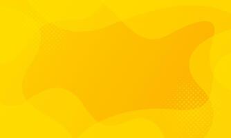 Bright yellow dynamic abstract background with liquid wave shapes. Modern wallpapers with halftone. Suitable for templates, banners, cards, sales, events, ads, web and pages vector