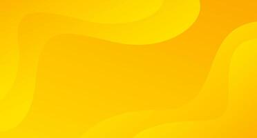 Bright yellow dynamic abstract background. Modern lemon orange color. Fresh template banner for web, pages, sales, events, holidays, parties, and falling. waving shapes with soft shadow vector