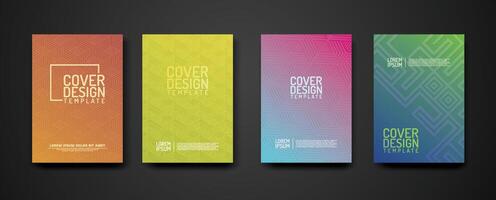 set cover Design template  with geometric lines textured pattern background and dynamic gradation color vector